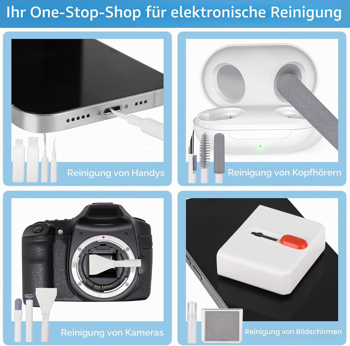 Zestaw do czyszczenia elektroniki 32 w 1, laptopy,telefony,słuchawki i wiele innych